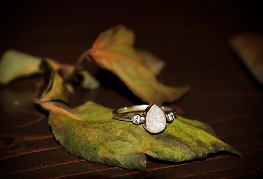 Teardrop Sterling Silver Ring