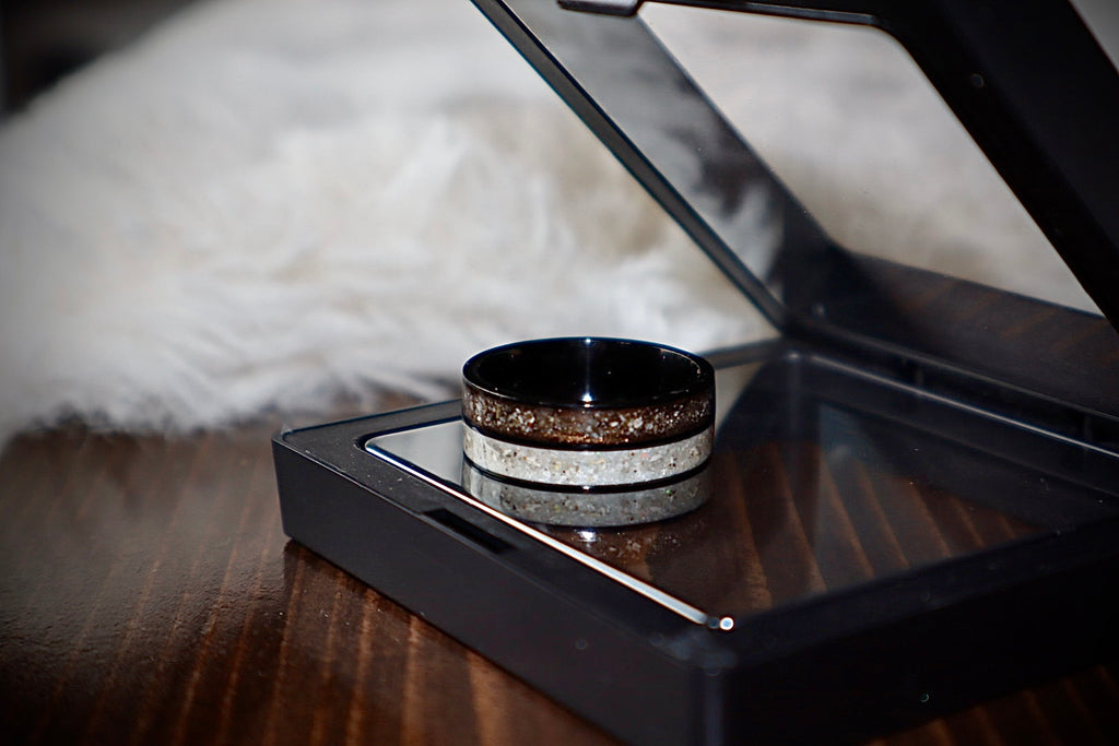 Black Stainless Steel Ring (Dbl)