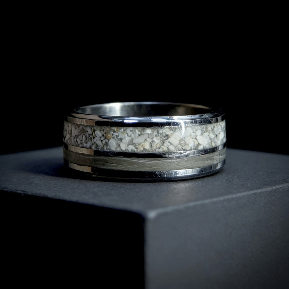 Silver Tungsten Ring