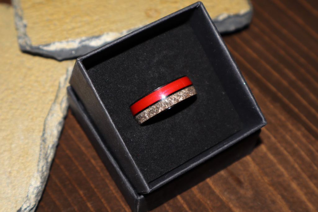 Black Stainless Steel Ring (Dbl)