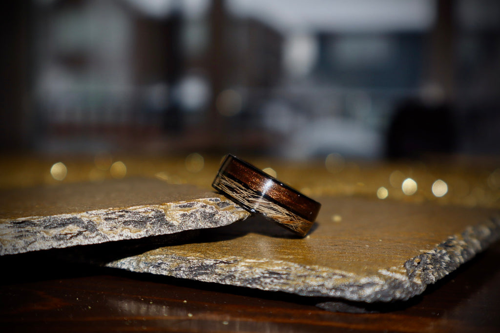 Black Stainless Steel Ring (Dbl)