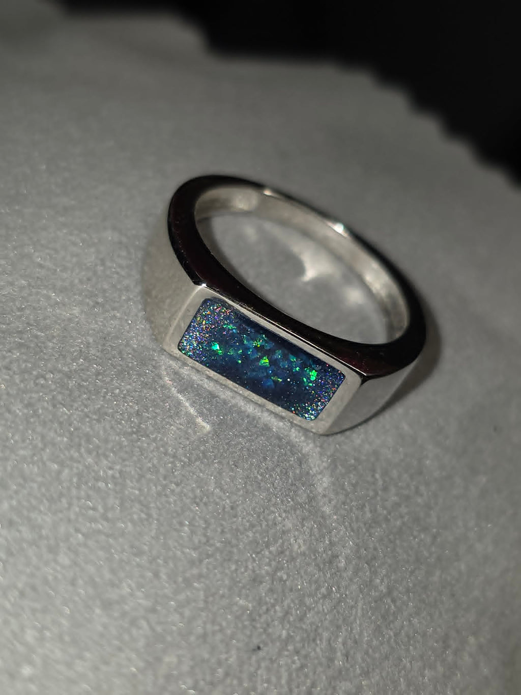 .925 Sterling Silver Rectangle Ring
