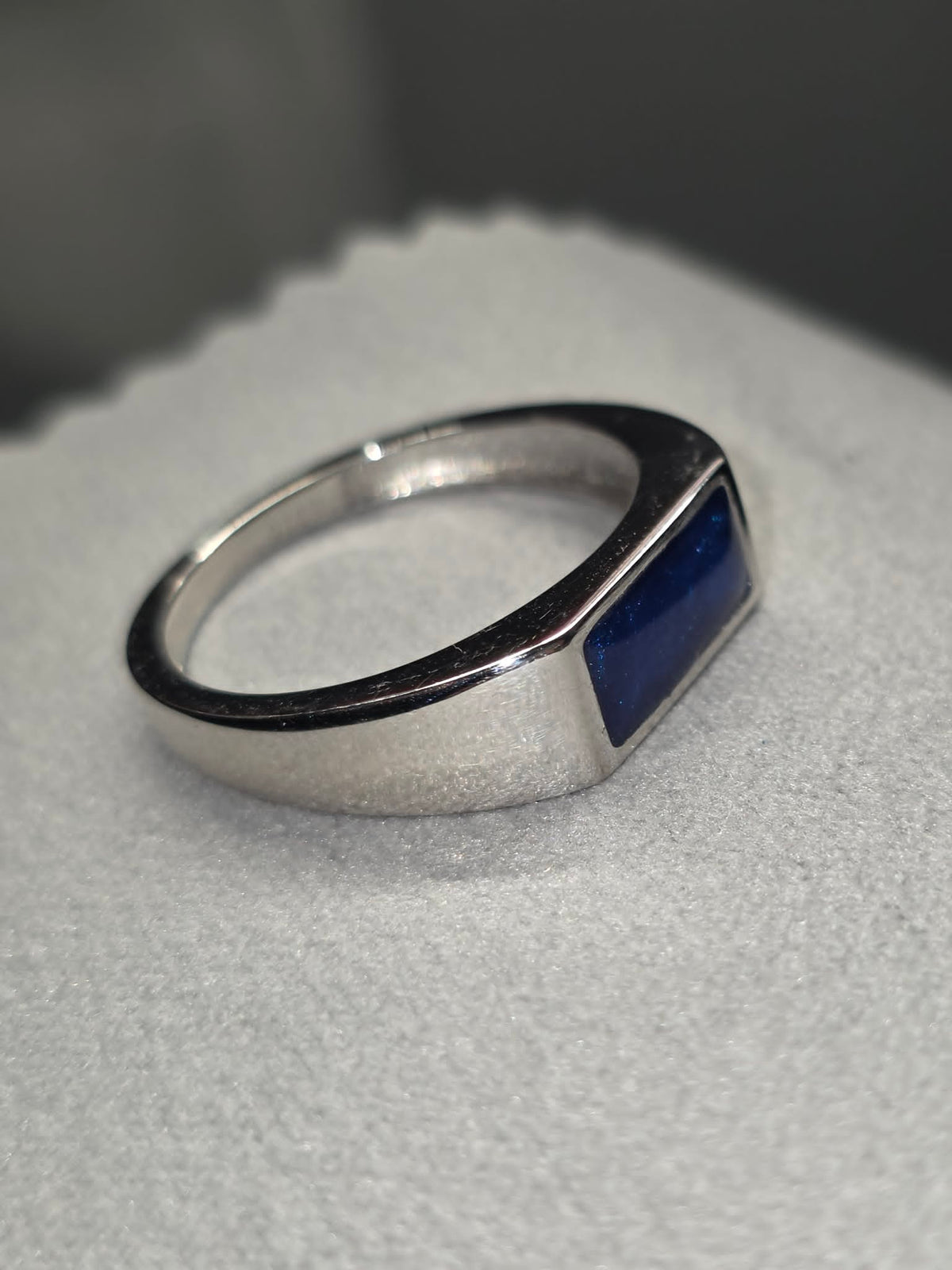.925 Sterling Silver Rectangle Ring