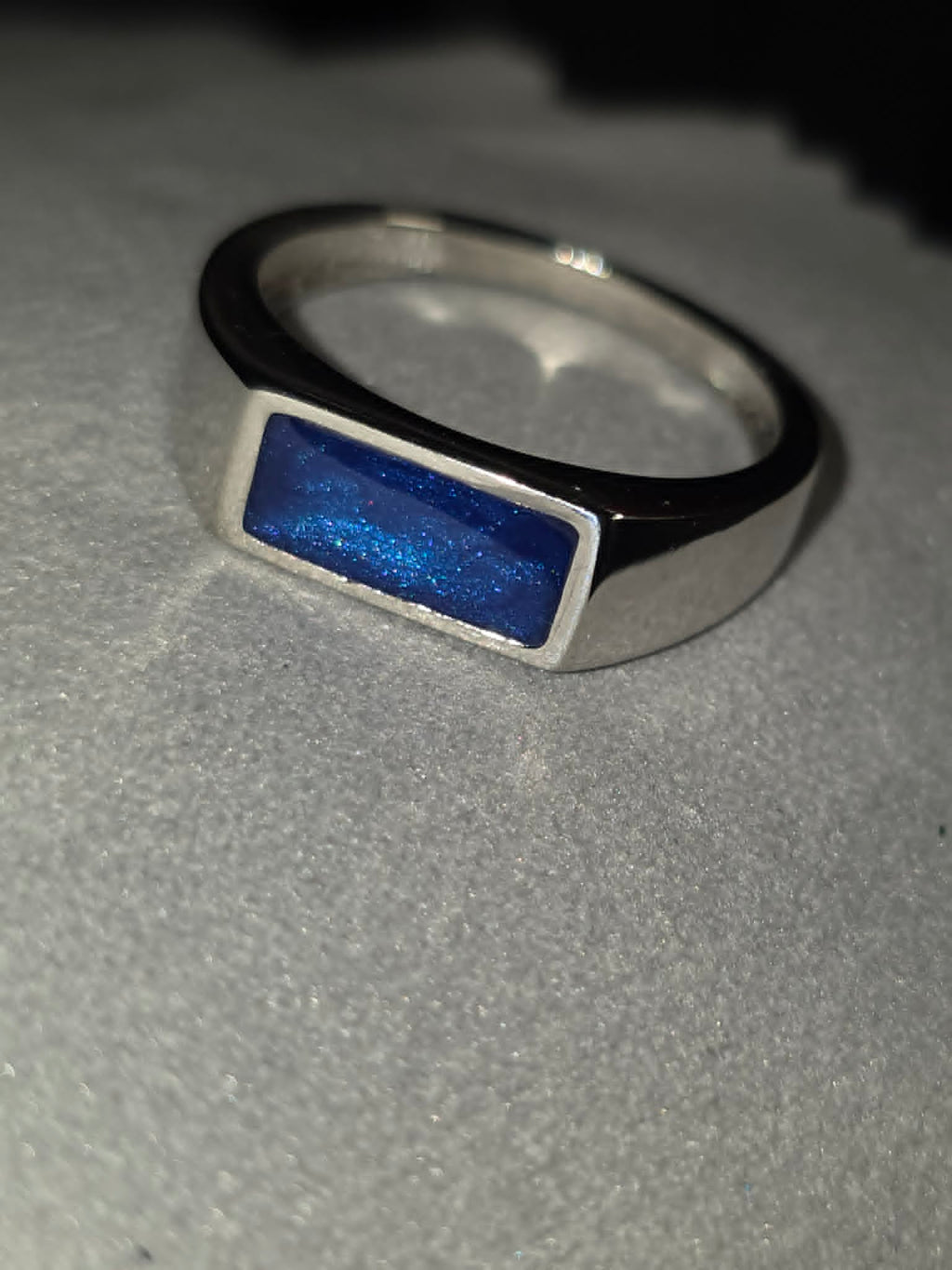 .925 Sterling Silver Rectangle Ring