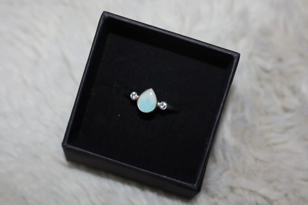 Teardrop Sterling Silver Ring