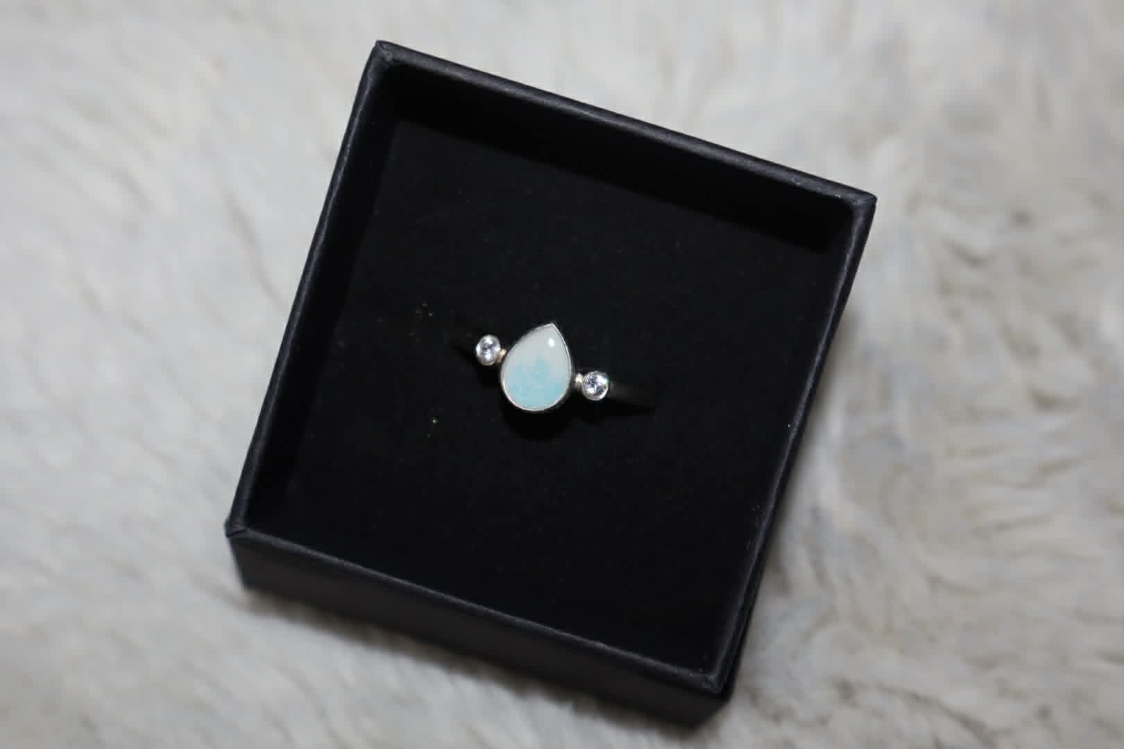 Teardrop Sterling Silver Ring