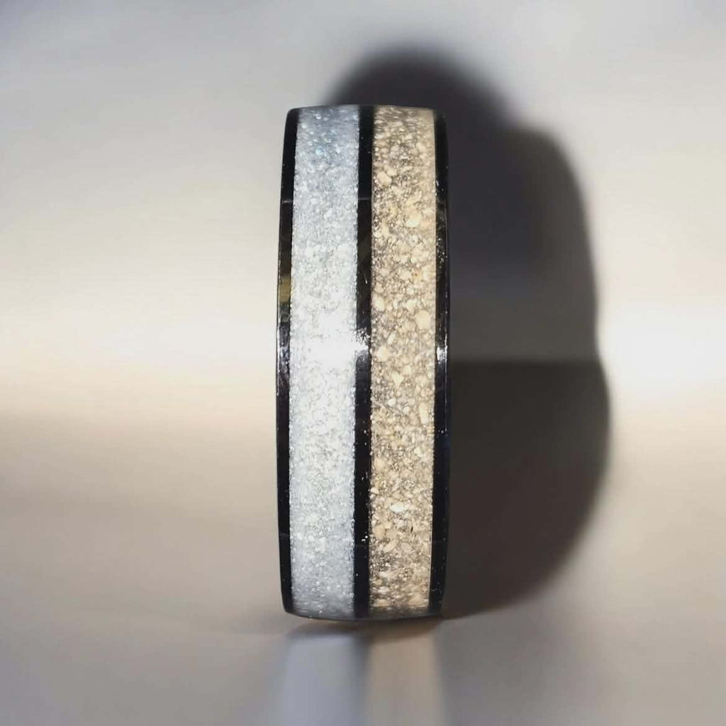 Black Stainless Steel Ring (Dbl)
