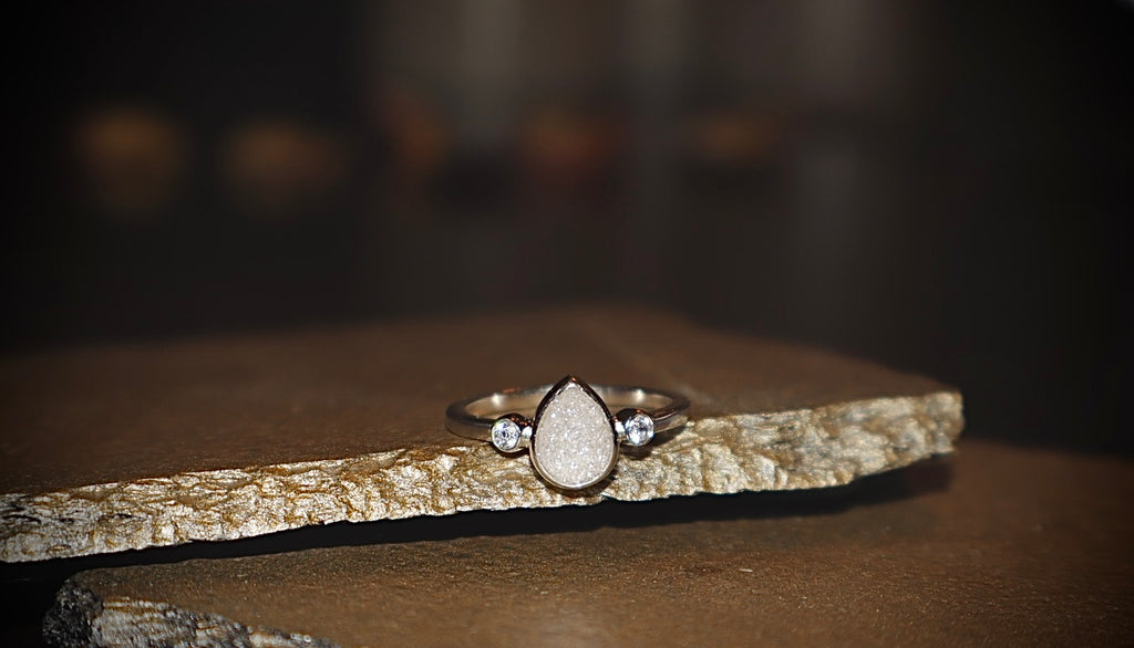 Teardrop Sterling Silver Ring